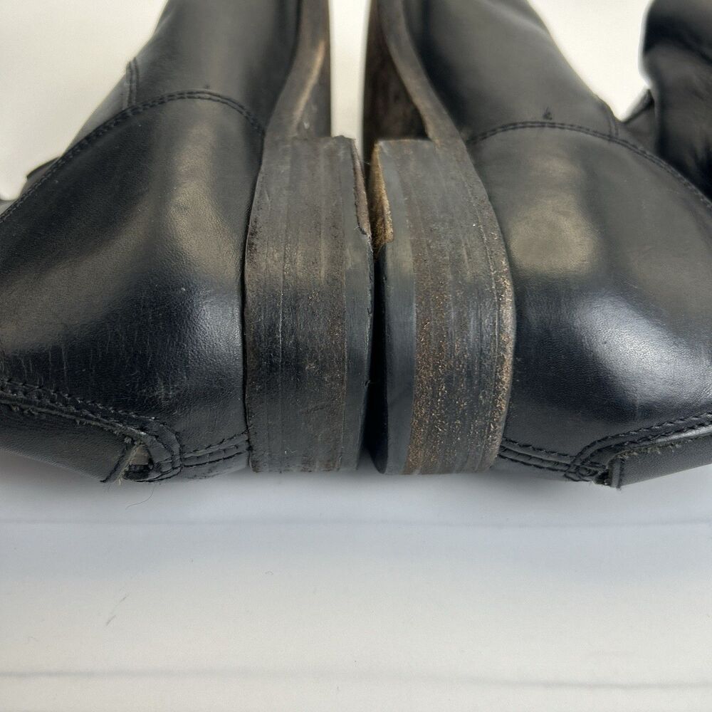 Frye Black Tall Leather Riding Boots - Picture 8 of 9
